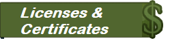 Licenses and Certificates payments opens in new window